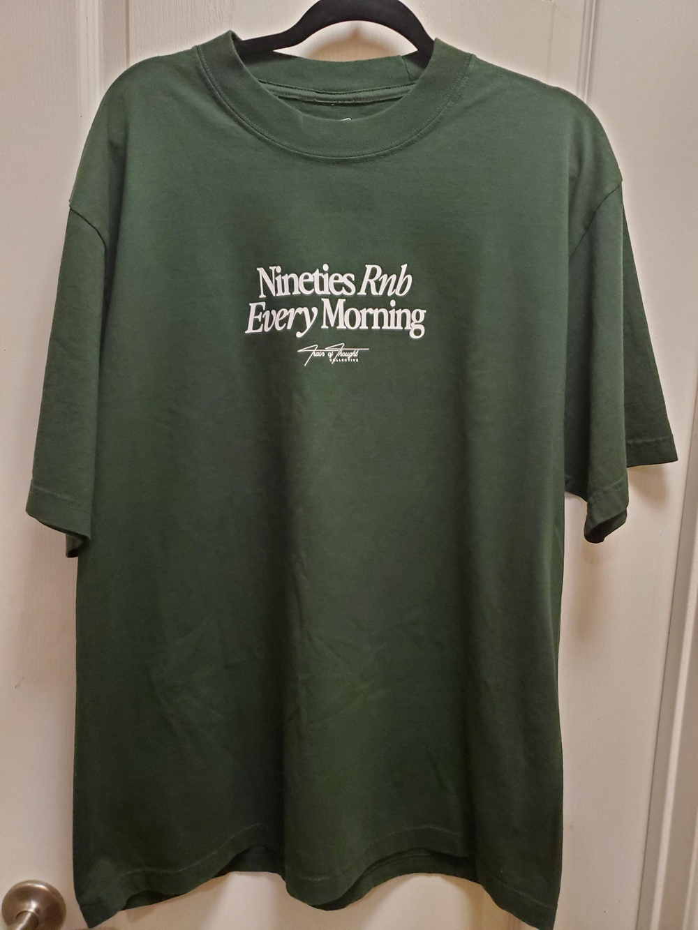Ninties Rnb Every Morning Green Graphic Tee - NWOT / Large